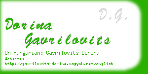 dorina gavrilovits business card